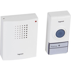 Kit carillon et sonnette sans fil 32 mélodies alimentation par piles Essentiel Legrand - Blanc - 80dB