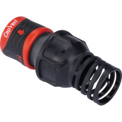 Raccord rapide Lock d'arrosage avec blocage et maintien  Capvert - Bi-matière - Diamètre 15 -19 mm