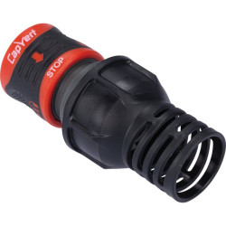 Raccord rapide stop Lock  d'arrosage avec blocage et maintien Capvert - Bi-matière - Diamètre 15 -19 mm