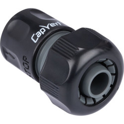 Raccord rapide stop d'arrosage - Connect - Capvert - Brochable - 1Pc - Diamètre intérieur du tuyau : 19 mm