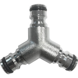 Raccord de dérivation en Y - Capvert - Laiton nickelé - Brochable - 1Pc