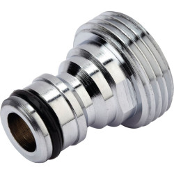 Adaptateur mâle - Capvert - Laiton nickelé - Brochable - 1Pc - Filetage mâle : 3/4" (20 x 27)