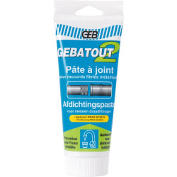 Pâte d'étanchéité Gebatout - Pour raccords filetés métalliques - 250g - Teinte : Gris - 135°C - 1Pc