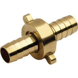 Raccord d'arrosage 3 pièces - Capvert - Laiton cannelé - Brochable - Filetage mâle : 3/4" (20 x 27)