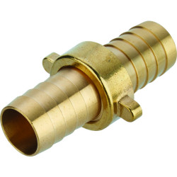 Raccord d'arrosage 3 pièces - Capvert - Laiton cannelé - Brochable - Filetage mâle : 1" (26 x 34)
