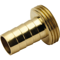 Raccord d'arrosage mâle - Capvert - Laiton cannelé - Filetage mâle : 1" (26 x 34)