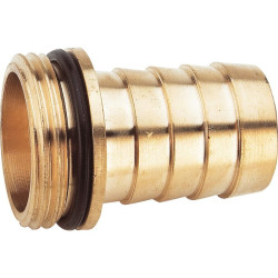 Embout 6 pans droit - Capvert - Laiton cannelé - Filetage mâle : 3/4" (20 x 27)