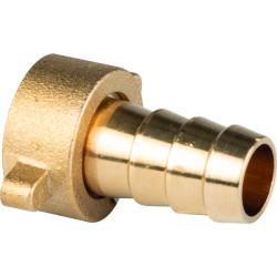 Nez de robinet - Capvert - Lation cannelé - Avec collier de serrage - Filetage femelle : 1/2" (15 x 21)