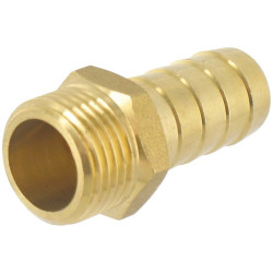 Embout 6 pans droit - Capvert - Laiton cannelé - Filetage mâle : 1"1/4 (33 x 42)
