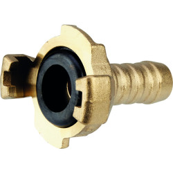 Raccord d'arrosage cannelé - Capvert - Laiton express - Brochable - 1Pc - Diamètre intérieur du tuyau : 16 mm