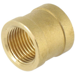 Manchon égal femelle - Capvert - Laiton - 1Pc - Filetage femelle : 1/2" (15 x 21) - 1/2" (15 x 21)