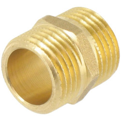 Mamelon égal mâle - Capvert - Laiton - 1Pc - Filetage mâle : 1/2" (15 x 21) - 1/2" (15 x 21)