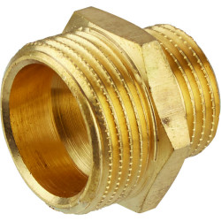 Mamelon réduit mâle - Capvert - Laiton - 1Pc - Filetage mâle : 3/4" (20 x 27) - 1/2" (15 x 21)