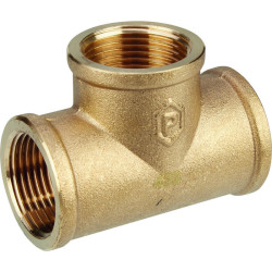 Té égal femelle - Capvert - Laiton - 1Pc - Filetage femelle : 3/4" (20 x 27) - 3/4" (20 x 27) - 3/4" (20 x 27)