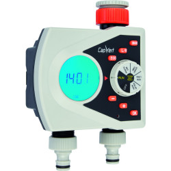 Programmateur électronique LCD - Capvert - Nombre de sorties : 2 sorties - 8Bar - 4h - 1min