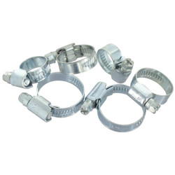 Collier à bande W1 Cap Vert - Assortiment de tailles - Longueur 8 mm - Vendu par 6 - Matière : Acier