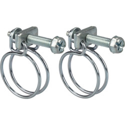 Collier de serrage double-fil - Capvert - Acier - Vendu par 2 - 40mm - Couleur : Gris