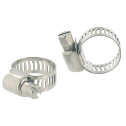 Collier de serrage à bande - W4 - Capvert - Inox - l. 8 mm - Vendu par 2 - 36mm - Couleur : Gris