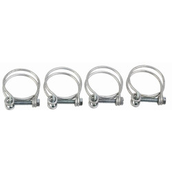Collier de serrage double-fil - W4 - Capvert - Inox - Vendu par 2 - 25mm - Couleur : Gris