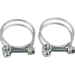 Collier de serrage double-fil - W4 - Capvert - Inox - Vendu par 2 - 31mm - 34mm - Couleur : Gris
