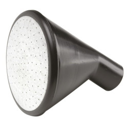 Pomme plastique avec grille métal Eda - Pour arrosoir de 12, 13 et 15 l - Couleur : Noir - 14.5cm - 125mm