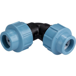 Coude égal - Capvert - Polyéthylène - 1Pc - Diamètre extérieur du tuyau : 25 mm
