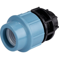 Raccord d'arrosage droit femelle - Capvert - Polyéthylène - Filetage femelle : 3/4" (20 x 27)