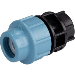 Raccord d'arrosage droit femelle - Capvert - Polyéthylène - Filetage femelle : 3/4" (20 x 27)