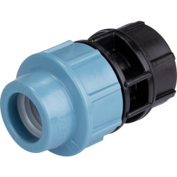 Raccord d'arrosage droit femelle - Capvert - Polyéthylène - Filetage femelle : 1" (26 x 34)