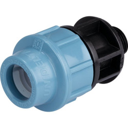 Raccord d'arrosage droit mâle - Capvert - Polyéthylène - Filetage mâle : 1/2" (15 x 21)