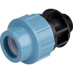 Raccord d'arrosage droit mâle - Capvert - Polyéthylène - Filetage mâle : 3/4" (20 x 27)