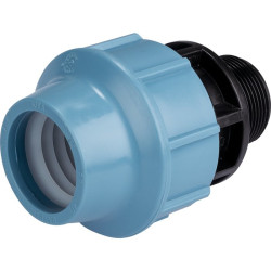 Raccord d'arrosage droit mâle - Capvert - Polyéthylène - Filetage mâle : 1"1/4 (33 x 42)