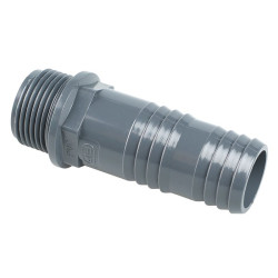 Embout mâle cannelé - Capvert - PVC - Filetage mâle : 2" (50 x 60) - Diamètre extérieur du tuyau : 60 mm