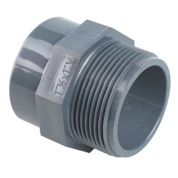 Réduction femelle / mâle - Capvert - PVC - Filetage mâle : 3/4" (20 x 27) - Filetage femelle : 1" (26 x 34)