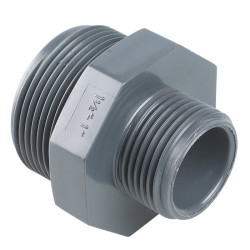 Réduction mâle / mâle - Capvert - PVC - 1Pc - Filetage mâle : 1"1/4 (33 x 42) - 1" (26 x 34)