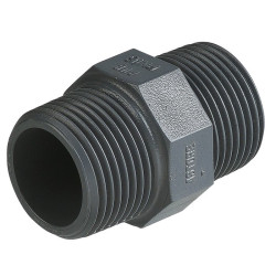 Mamelon égal mâle / mâle - Capvert - PVC - 1Pc - Filetage mâle : 1"1/4 (33 x 42) - 1"1/4 (33 x 42)