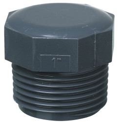 Bouchon mâle - Capvert - PVC - 1Pc - Filetage mâle : 1"1/2 (40 x 49)