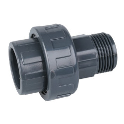 Manchon union fileté - Capvert - PVC - Filetage mâle : 3/4" (20 x 27) - Diamètre extérieur du tuyau : 25 mm