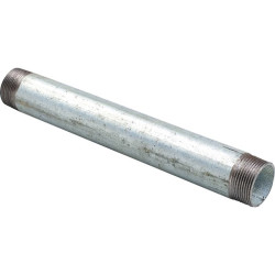 Allonge - Capvert - Fonte galvanisée - L. 10 cm - Filetage mâle : 1/2" (15 x 21) - 1/2" (15 x 21)
