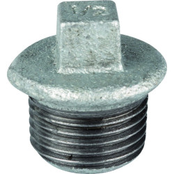 Bouchon mâle 290 - Capvert - Fonte galvanisée - 1Pc - Filetage mâle : 1/2" (15 x 21)