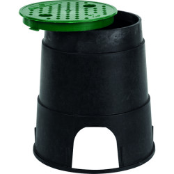 Regard rond de visite Cap Vert - Rond - Diamètre haut 15,5 cm x bas 20 cm - Couleur : Noir - 23cm - 21.2cm