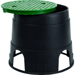 Regard rond de visite Cap Vert - Rond - Diamètre haut 24 cm x bas 31,5 cm - Couleur : Noir - 26cm - 31.5cm