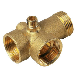 Raccord laiton Cap Vert - 5 voies - 1Pc