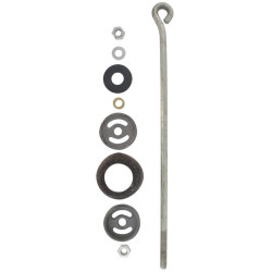 Tige de piston complet pour conduit diamètre 60 mm - Pour pompe Ardennaise - Couleur : Gris