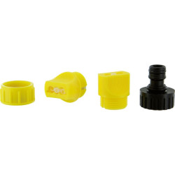 Set de raccords pour tuyau 3 voies - Capvert - Filetage 20 x 27 mm - Filetage mâle : 3/4" (20 x 27)