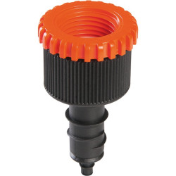 Nez de robinet - F 3/4" - Tuyau Ø 13 et 4 mm - Rainjet - Claber - Filetage femelle : 1/2" (15 x 21)