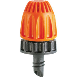 Jeu de 10 micro-asperseurs 360° pour arrosage - Claber - 1/4" - Couleur : Orange