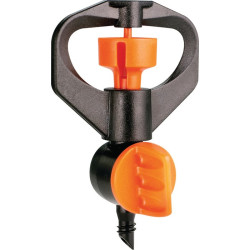 Jeu de 5 Micro-asperseurs 360° réglables - Claber - 1/4" - Couleur : Orange