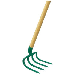 Croc à bêcher Cap Vert - Emmanché - Triangle 4 dents - Griffe 18 cm - Manche télescopique : Non