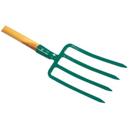 Fourche à bêcher - Capvert - Emmanché - 4 dents - 27cm - Manche télescopique : Non